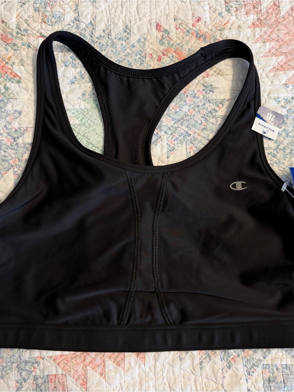 Women’s Champion Black Sports Workout Bra Sz 2X 2XL New with Tags